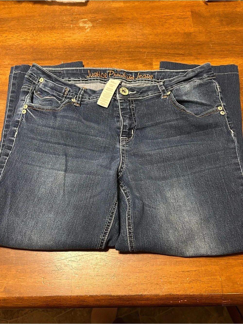 Justice kids Skinny Jeans in Dark Blue Denim